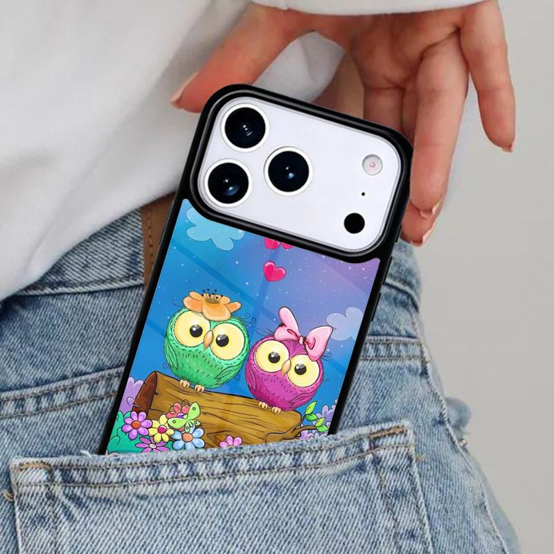 Harris Süße Eule Handyhülle für iPhone 16e 15 14 13 12 17 Pro Max Plus Air 17pro Hülle Coque