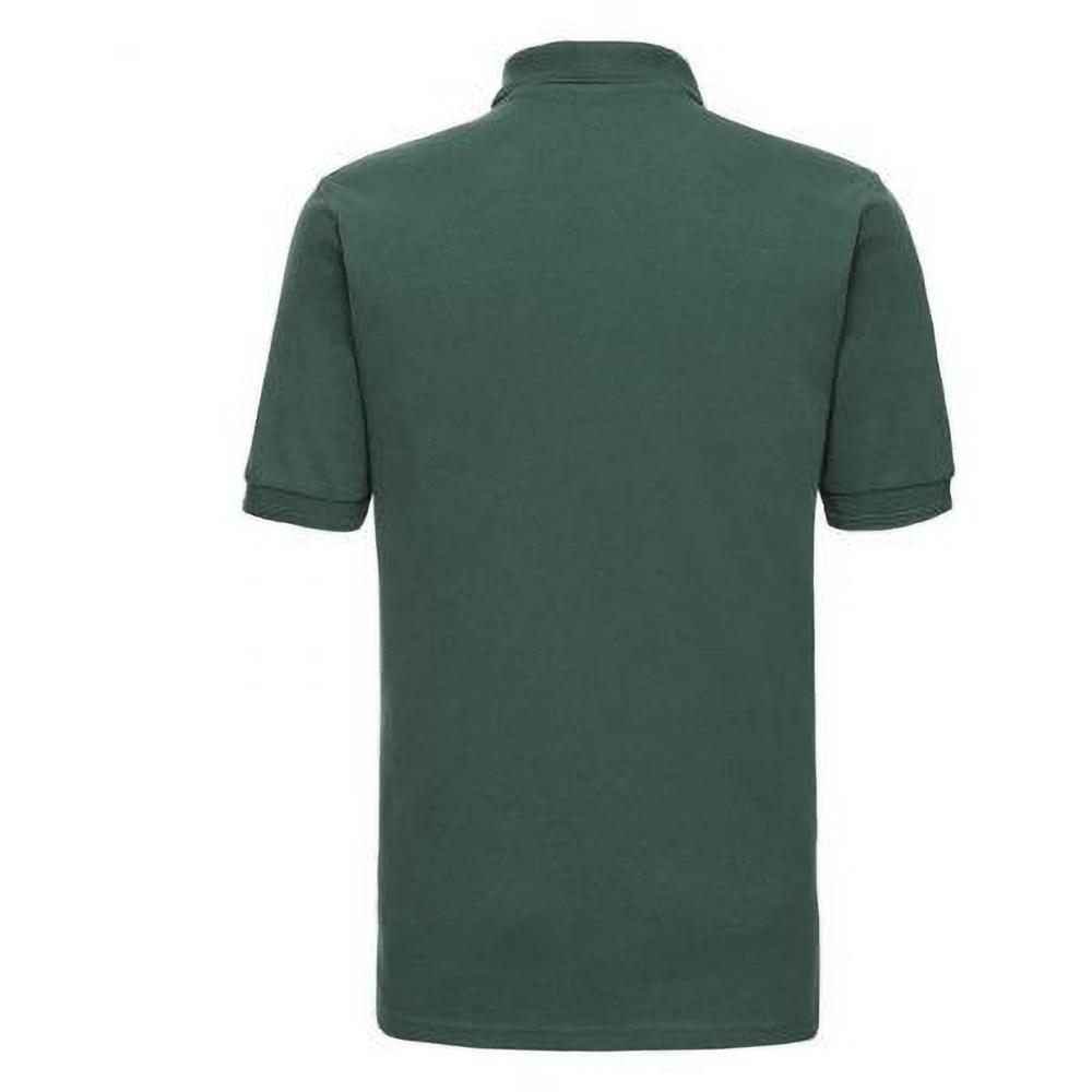 Russell Camisa Polo Masculina de Manga Curta com Gola e Punhos Ondulados