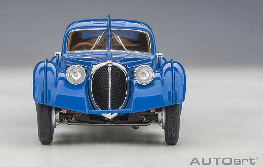 AUTOart 143 Bugatti Type 57SC Atlantic 1938 BlueWire Spoke Wheels Finished Product 50947