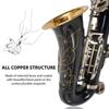 Black Eb Alto Saxophone Sax Brass Body White Shell Keys Woodwind Instrument with Carry Case Gloves