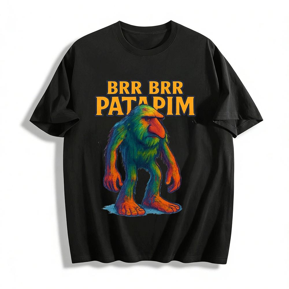 Brr Brr Patapim Funny Bigfoot Graphic Casual T-Shirt Pure Cotton T-shirt