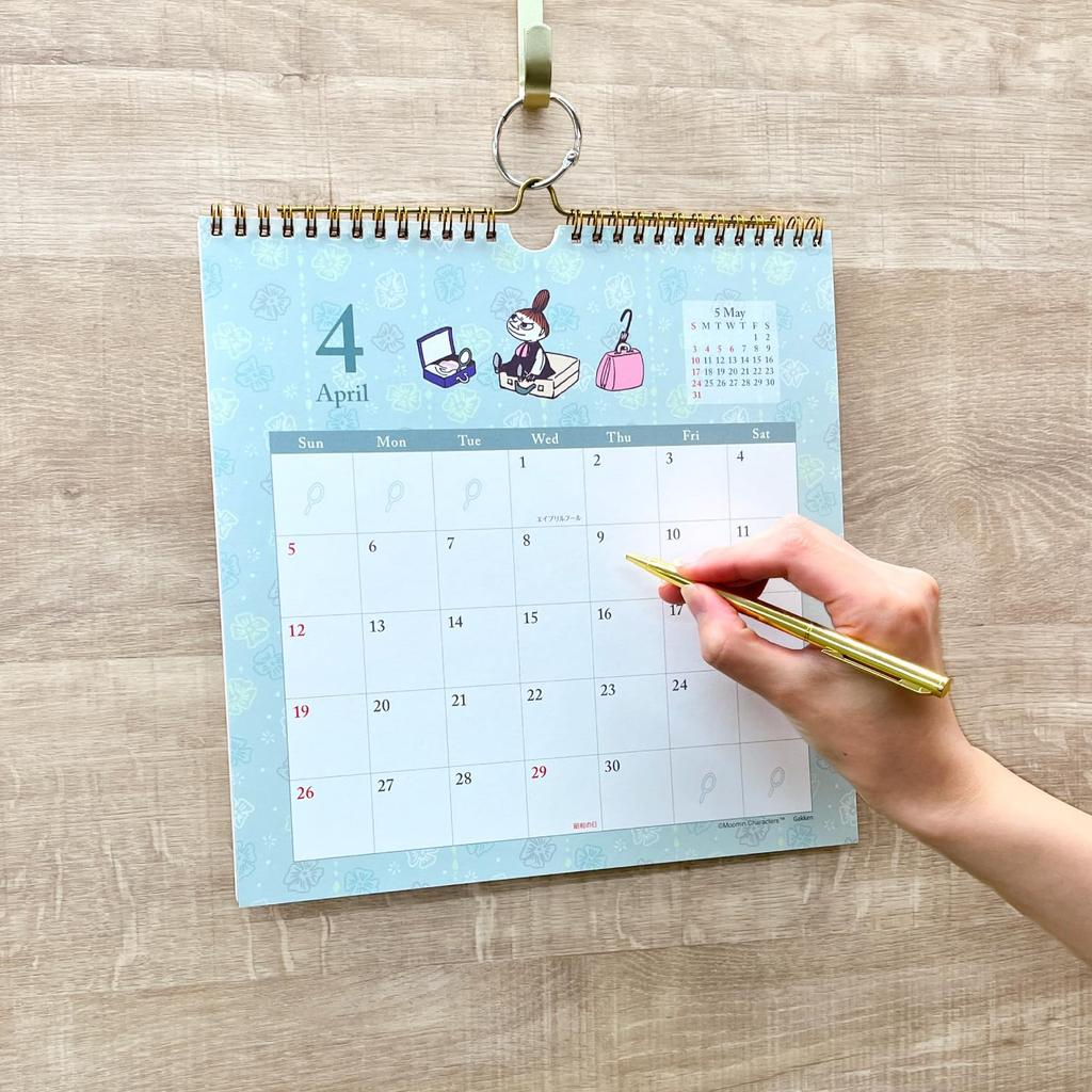 Gakken Stafle 2026 Moomin Wand Kleine Anfänge im Januar 2026 Kalender, Mein, AM14004,