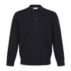 FERRAROMILANO 100% Wool Front Texture Thierry Knit Navy (Am0Ftsy40249)
