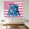 Kpop Boy Group American Flag Tapestry Wall Hanging for Bedroom Dorm Backdrop Concert Fans Gift