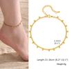 Gold Plated Heart Anklet for Women Stainless Steel Delicate Foot Jewelry Light Luxury Party Gifts for Girl