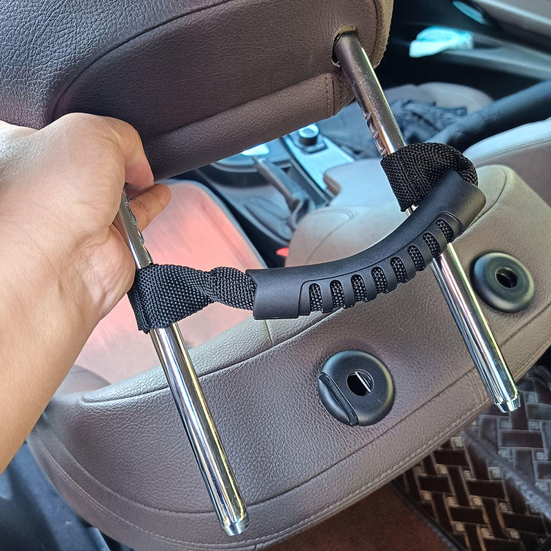 2Pcs Universal Car Rear Seat Safety Grab Handle Armrest Headrest Mount Passenger Safety Handrail Support Handle