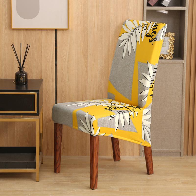 Floral Printed High Back XL/M Size Chair Cover Stretch Dress for Chair Covers for Dining Room Wedding Banquet Home Decor Case