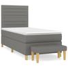 Exclusive House - Bed Slat Base with Mattress Dark Grey 100x200cm Fabric