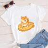 Adorable Shiba Inu Dogs Cartoon 3D Print Women's Tshirt Leisure Style Tops Fashion Soft Tshirts Spring Women's T-shirt