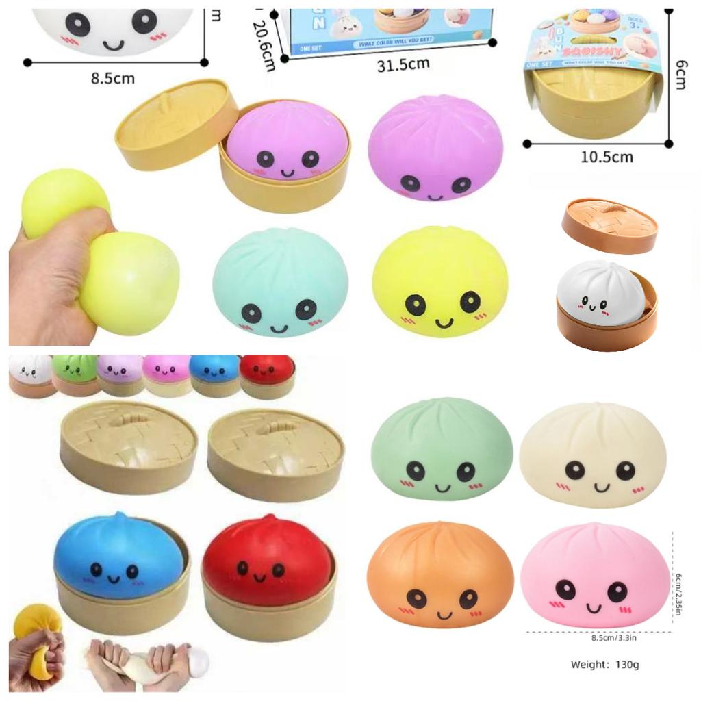 Colorful Dumpling Squishes Stress Balls Reusable Short Rebound Decompression Playthings Gentle Dough Ball One-Of-A-Kind Home Decor Designed for