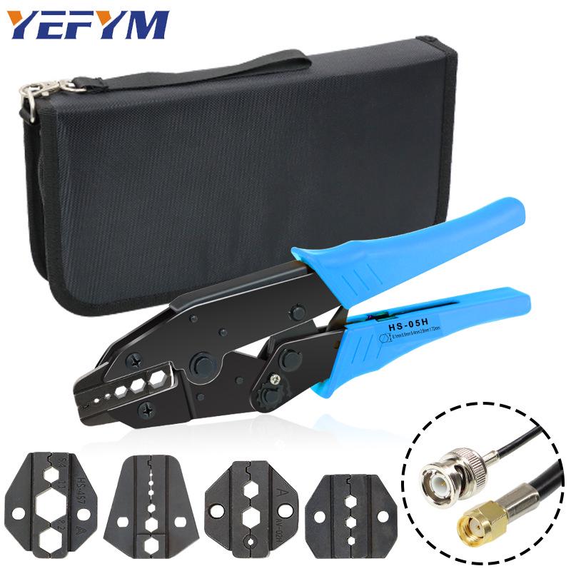 Hexagonal Terminal BNC Coaxial Connector Cable and Fiber Optic Crimping Pliers