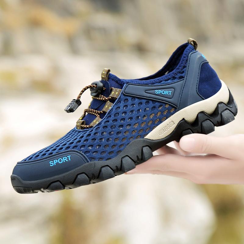 Modne Oddychające Sneakersy Buty Męskie 2024 Modne Buty Dla Mężczyzn Buty do Wspinaczki i Pieszej Wędrówki Męskie Outdoorowe Plażowe do Brodzika Tenisówki Barefoot