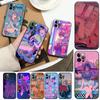 Funny Lovely Girl Caricature Phone Case for iPhone14 13 12 11 Pro Max 8 7 SE XR XS Plus Black Soft Silicon Cover Fundas Coques