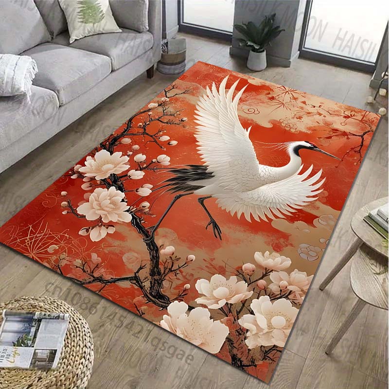 Heron 3D HD Print Large Area Carpet for Living Room Cartoon Childrens Bedroom Sofa Doormat Kitchen Floor Rug Anti-slip Decor Mat