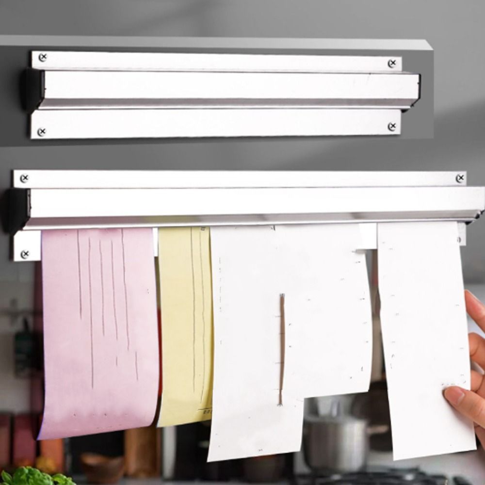 Thickened Aluminum Alloy Ticket Holder Heavy-Duty Wall Mounted Order Clip Anti-Oil Smooth Bill Holder Bar