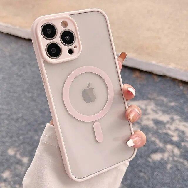 Luxury Magnetic Wireless Charging Case for IPhone 15 Pro Max 14 13 12 11 X XR XS Max 7 8 Plus Shockproof Soft Bumper Cover
