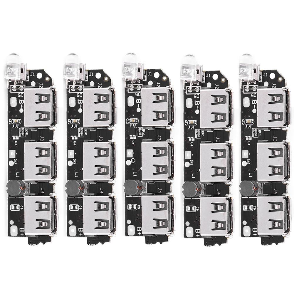 Μονάδα φόρτισης 5 τμχ Power Bank 3USB DIY Mobile Circuit Board Electronic Component 5V2.1A