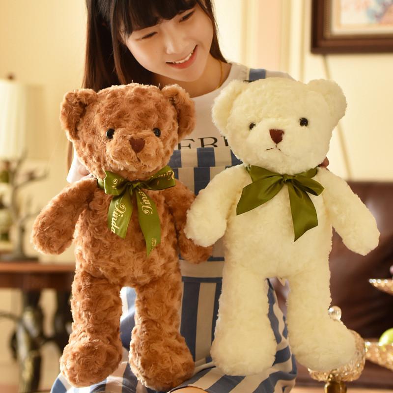 Cute Stuffed Teddy Bear Doll With Luxurious Rose Velvet Material For Perfect Birthday Present For Her