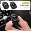 AND1 2Pcs Mini Car Hooks Storage Clip Holder Auto Sticker For Model Y 2025 Model 3 Model S Model X Cybertruck Roadster SpaceX
