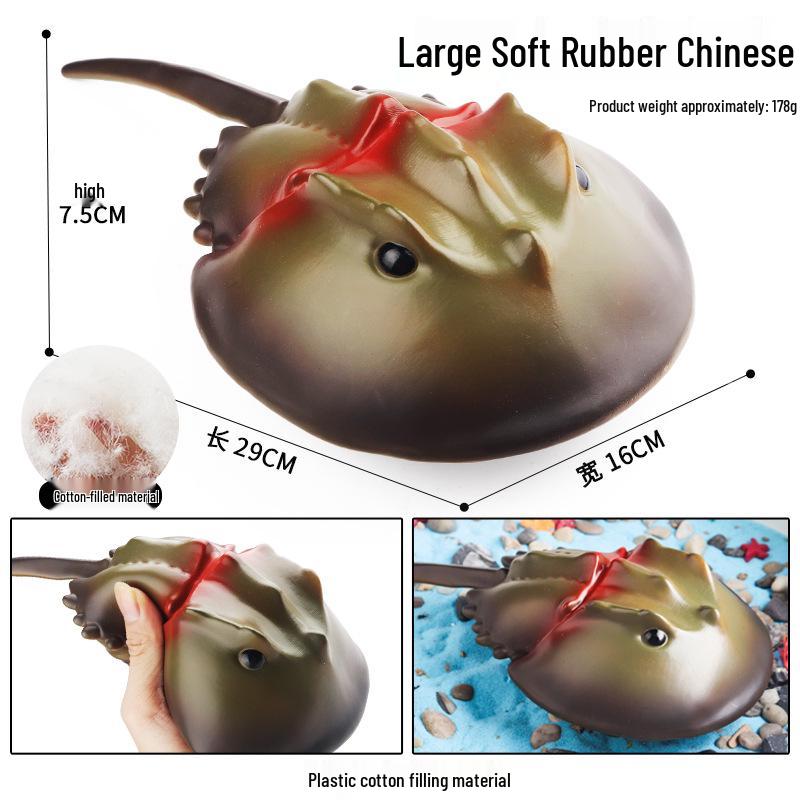 Ocean Crab Simulation Toy Set: Includes Hermit, Swimming, and Three-Spot Plastic Models