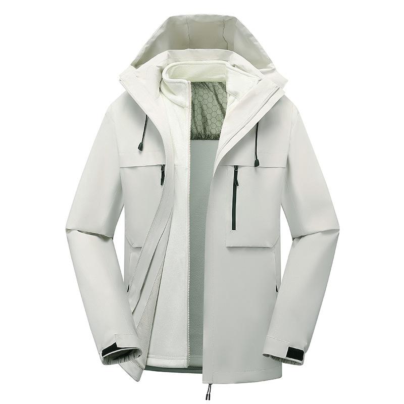 Outdoor Activity Graphene Jacket for Men Three-in-one Two-piece Collection for Women Wind Resistant Water Resistant Warmth and Thickened Couple Cli