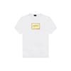 Versace Gold Logo Plaque Printed Short Sleeve T-Shirt Men Tops White A87387-A228806-A1001