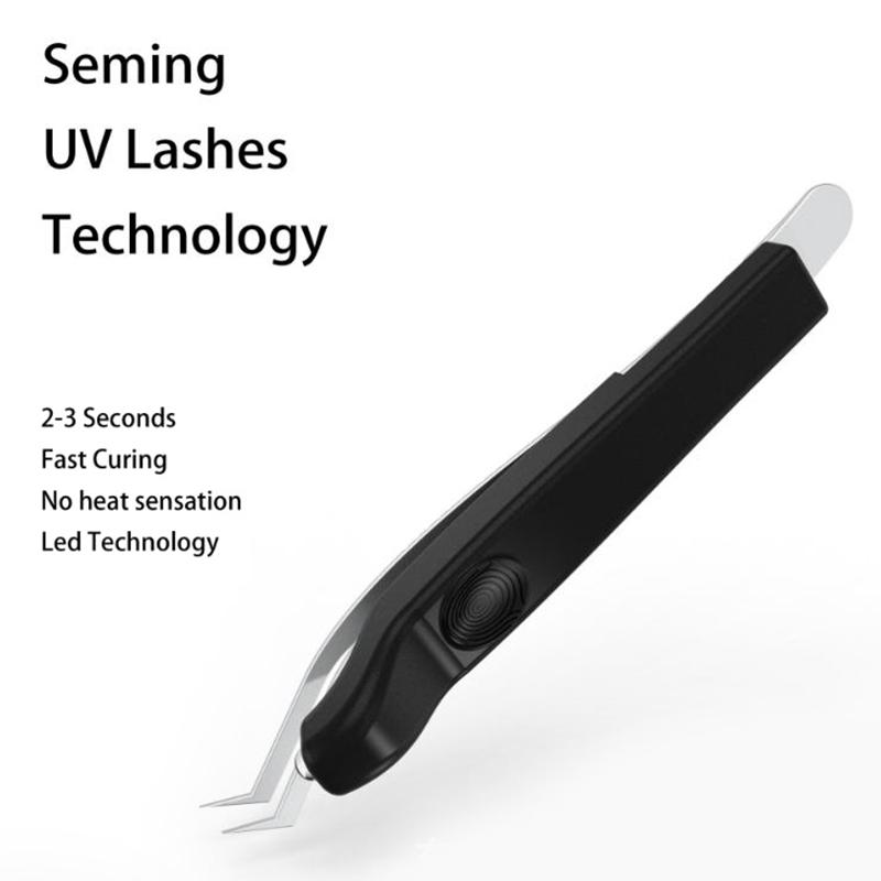 Wimpernpinzette Lampe Silikon Kabellos Mini Gel Schnellhärtungslicht Tragbare Handliche Wimpernverlängerungslampe mit Druckschalter für Nagel
