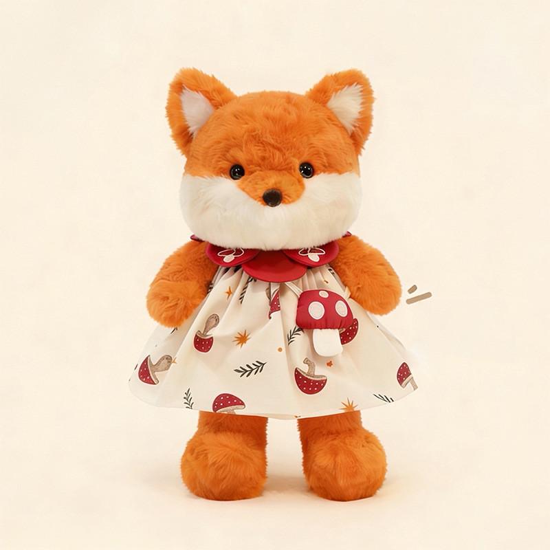 Mushroom Fox Plush Toy With Cartoon Animal Design For Kids Gift Idea