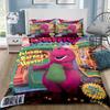 Set Biancheria da Letto Stampa 3D Barney Friends Matrimoniale Singolo King Copripiumino Piumone Federa Bambini Bambine Adulti Camera da Letto