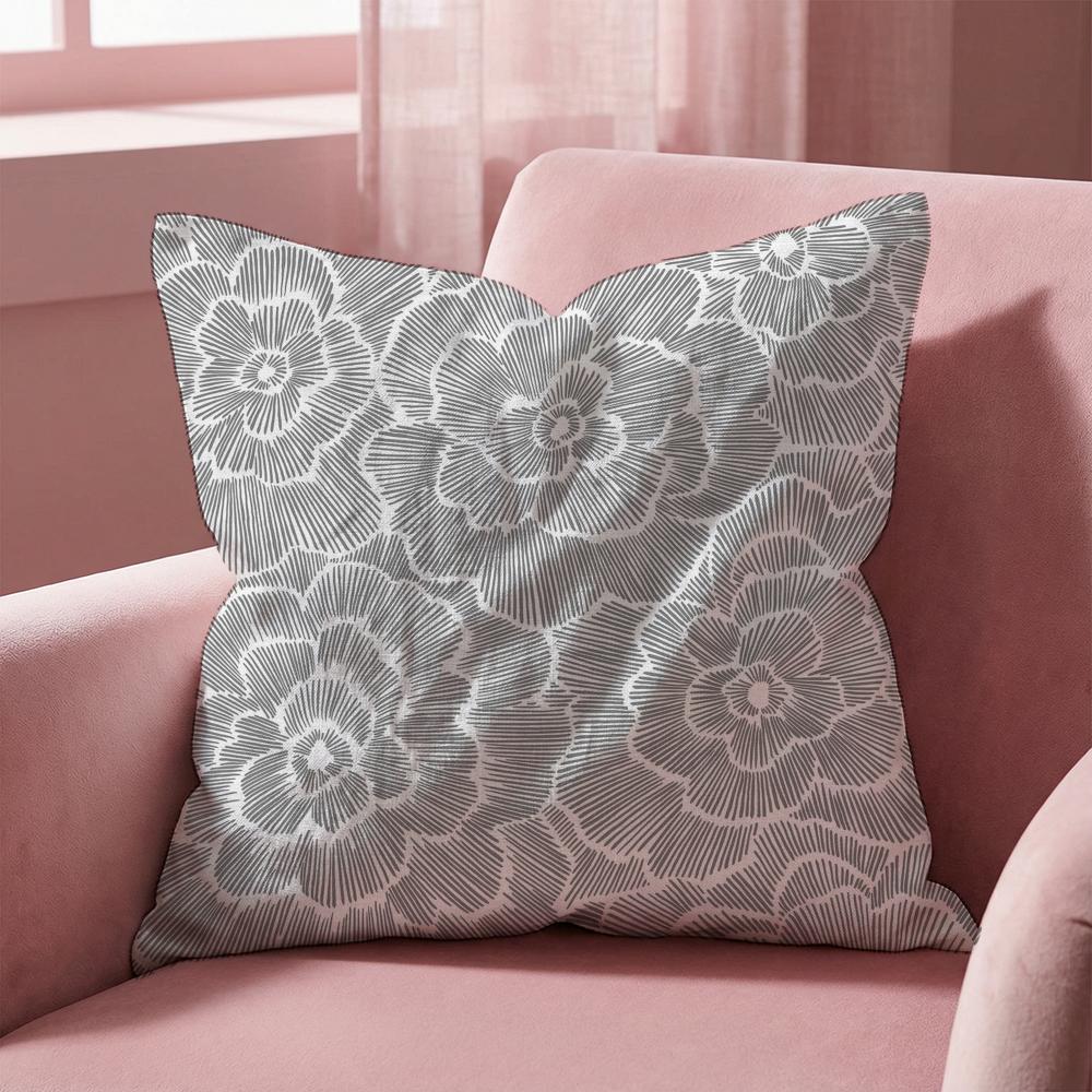 Flower Pattern Cushion Cover MultiScene Pillow Cover for Home  Car  Reversible Soft  Durable for Daily Use