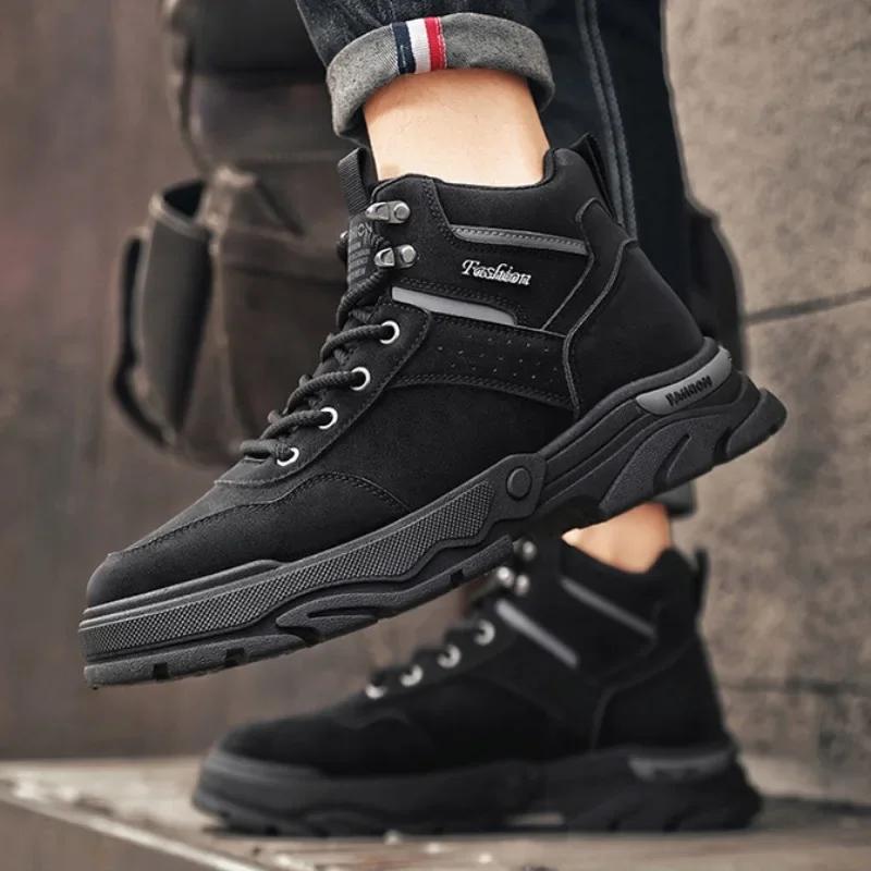 Moda 2024 Nowe Męskie Buty Modne Buty Wysokie Outdoorowe Pustynne Buty Bojowe Antypoślizgowe Buty Turystyczne dla Mężczyzn Sneakersy Botas Masculina