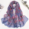 Women Elegant Face Headscarf Silk Scarf Printing Scarves Square Fashion New Floral Shawl