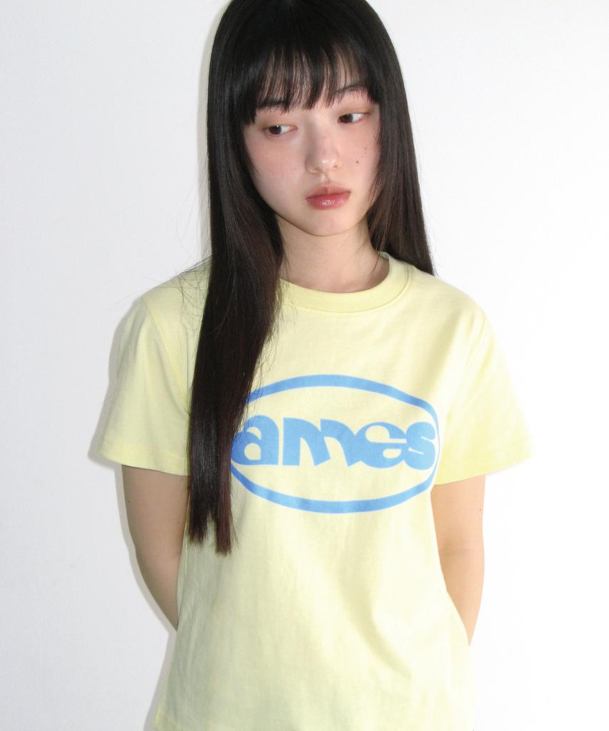 AMES-WORLDWIDE Ames Circle Logo Symbol Tee Yellow