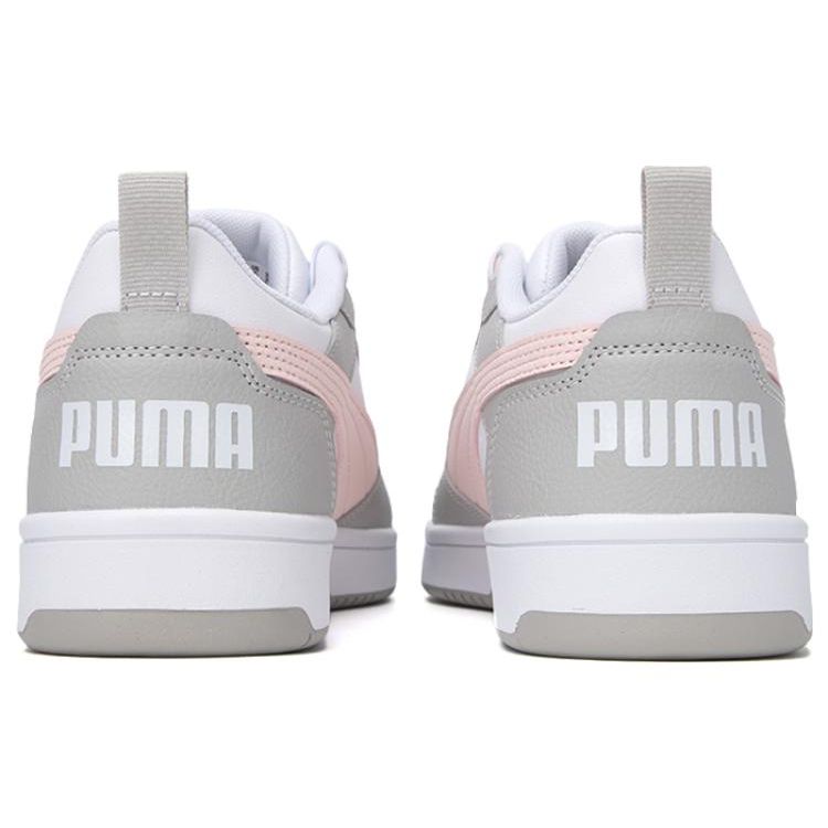 Puma Rebound V6 Durable Breathable Low-Top Sneakers Unisex Sneakers Gray White 392328-08
