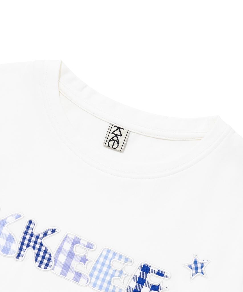 KKEEE My Name Check Patch Short Sleeve T-Shirt (3 Colors)