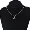 Stříbrná barva A-Z anglické abecedy přívěsky náhrdelníky pro ženy kovové šperky jednoduchý iniciálový řetízek choker collares