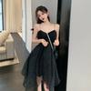 Spaghetti Strap Dresses Women Summer Mesh Solid Hotsweet French Style Sleeveless Casual Dress
