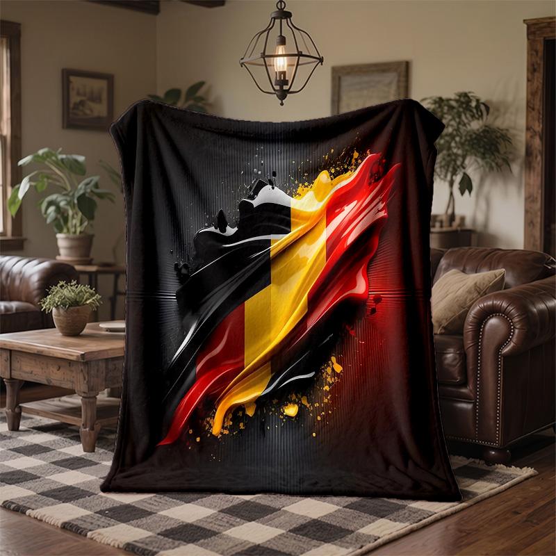 Germany National Football Team Print Flannel Blanket Soft Warm Sofa Bed Throw Blanket For Home Office Bedroom
