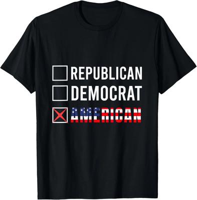 American Not Democrat Not Republican Political Sarcastic T Shirt
