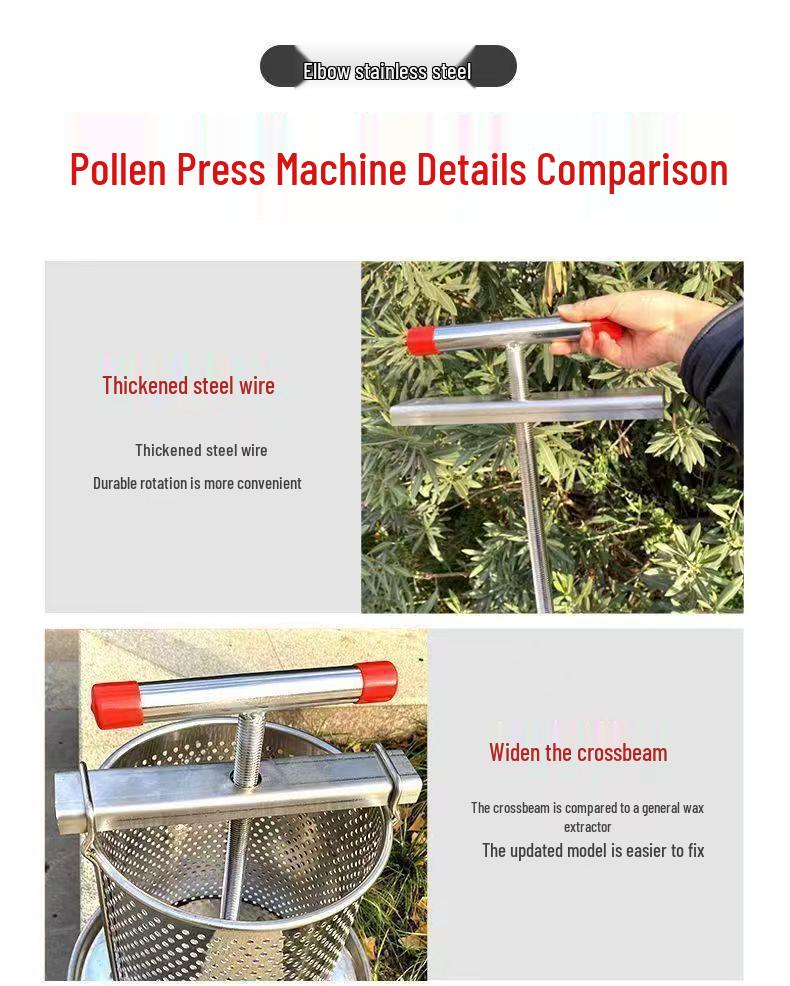 Stainless Steel Manual Honey & Wine Press Extractor