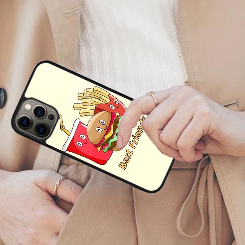 French Fries Burger Pizza Magnetic Phone Case For APPLE iPhone 17 Air 16 14 13 12 Pro Max 15 Plus Charge With MagSafe Cover