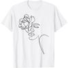 Hand Drawn One Line Art Face T-Shirt