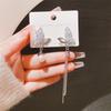 Asymmetrical Butterfly Tassel Earrings for Women, Elegant Dangle Jewelry