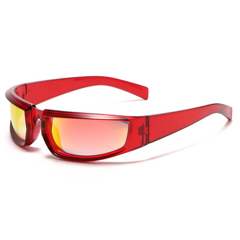 Lunettes de Sport Cyclisme Mode Ovale Monture Complète Lunettes de Soleil Y2k Lunettes d'Extérieur Résistantes aux Intempéries Pour Femmes Protection UV400