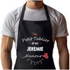 Tablier de cuisine - Jeremie d'amour - Noir - Impression bretonne - Coton résistant