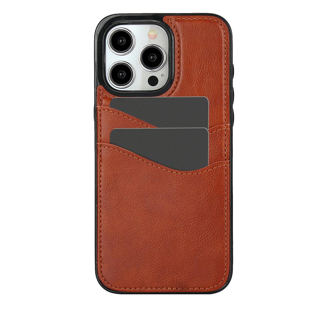 iPhone Leather Card Slot Case: Fits iPhone 16, 17 Pro; Anti-Drop & Sticker Design for iPhones 11 To 15, 12 To 14, and 78 Models.
