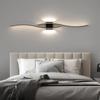 Moderní nástěnná lampa s LED páskem Dálkové ovládání s dvojitým zakřivením Světlo Dekor nočního stolku Černé zlato nástěnné svítidla Obývací pokoj Ložnice LED Fixtu