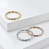 Minimalist French Series Droplet Geometric Design Titanium Steel Ring for Women