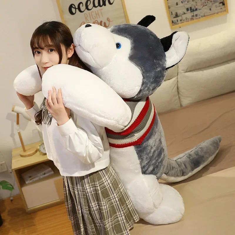 50cm Cuddly Husky Dog Plush Toy Soft Stuffed Puppy Animal Doll Sleeping Pillow Cushion Home Decoration Kids Birthday Gift