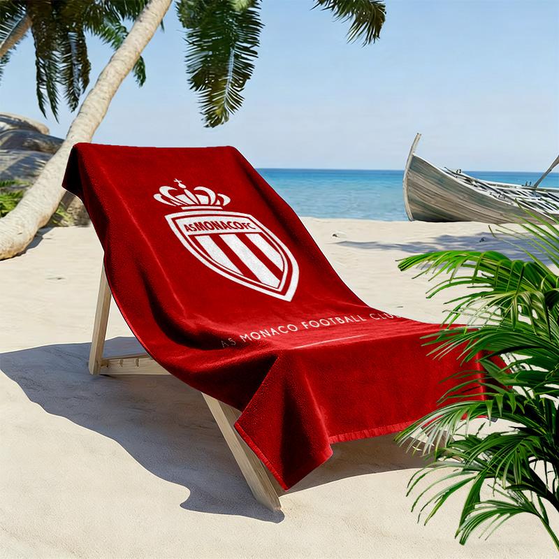 AS Monaco Print Beach Towel, Large Soft Quick Dry Towel for Beach Camping Swimming